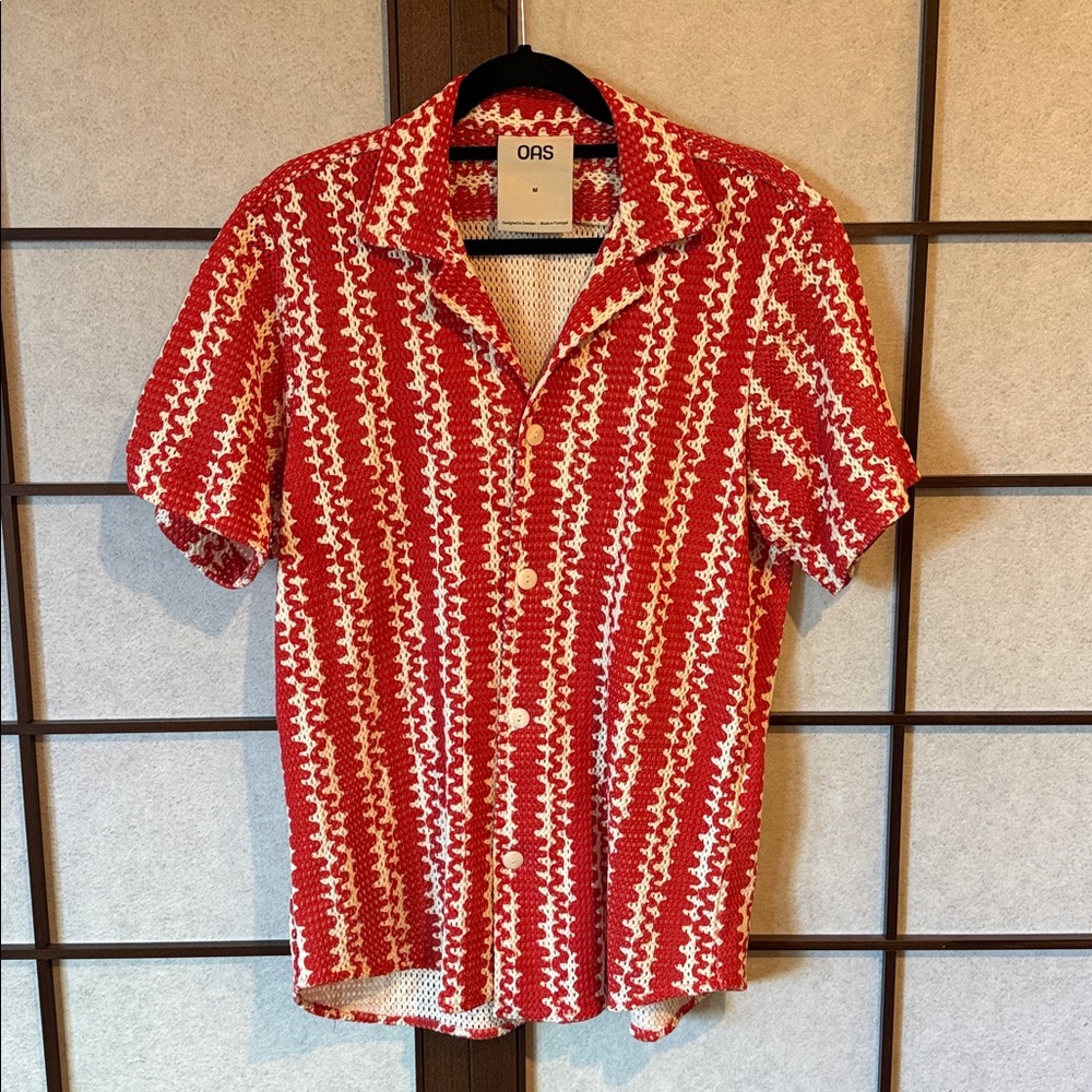 OAS Red and White Zigzag Shirt